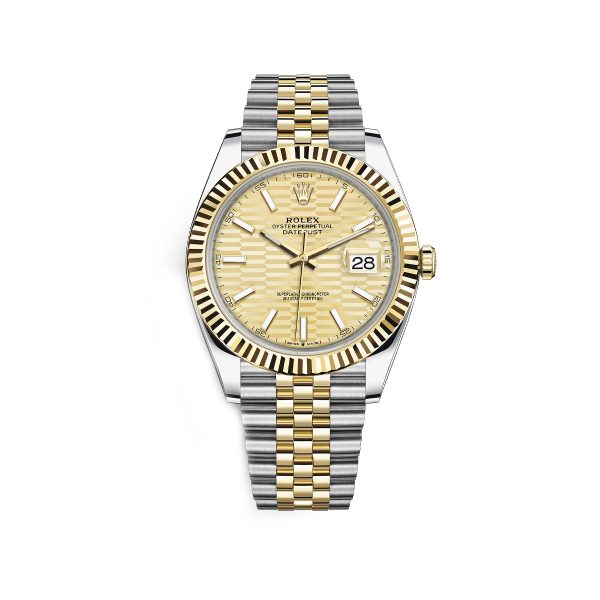 Datejust 36 Steel & Yellow Gold 126333 Golden Fluted Motif Index Jubilee