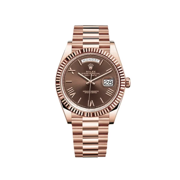 Rolex Day-Date Rose Gold Chocolate Dial 41mm